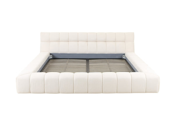 VIG Furniture Divani Casa Tyree - Modern Tufted Off-White Fabric Bed VGOD-DY-22116-BED
