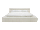 Divani Casa Tyree - Modern Tufted Off-White Fabric Bed