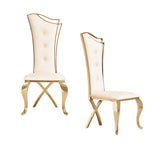 VIG Furniture Modrest Bonnie - Modern Beige Velvet & Champagne Gold Dining Chair (Set of 2) VGZA-Y906-BGE-GLD