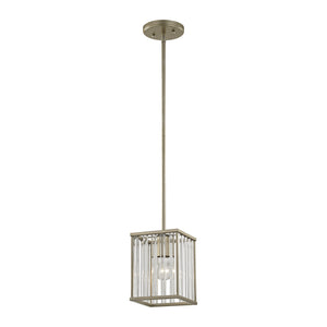 Ridley 6'' Wide 1-Light Mini Pendant - Aged Silver 81095/1 Elk Lighting