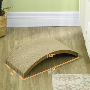 English Elm PawHut Reversible Cat Scratching Board 4-Pack for Indoor Cats – Eco-Friendly Cardboard Pad, Durable Protects Furniture Brown W2225P217055