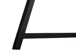 English Elm Computer Desk With Marble Look Surface, Black Metal Frame, Compact Storage For Home Office Use B2710P219835