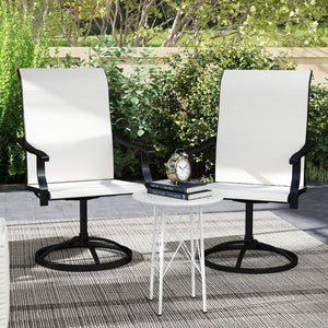English Elm Outsunny Swivel Patio Dining Chairs Set of 2 with Breathable Mesh and Steel Frame W2225P485548
