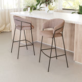 Josephine Barstool - Set of 2 Brown 109674 Zuo Modern