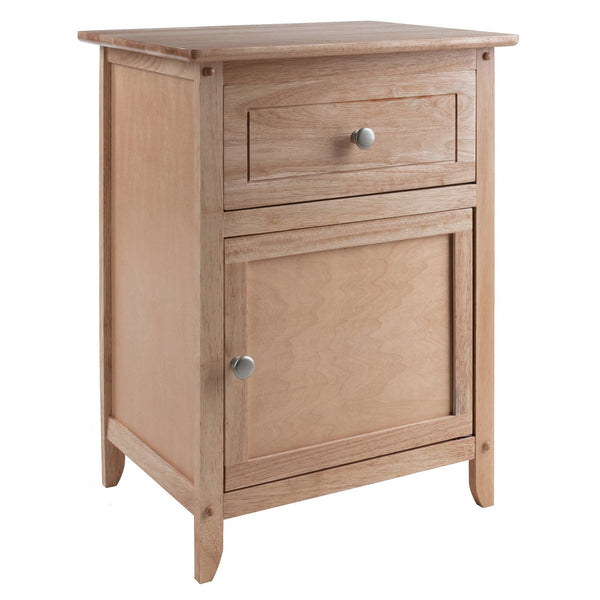 Winsome Wood Eugene Accent Table – Versatile Nightstand With Stylish Storage, Natural Wood Grain, Ready To Assemble Natural Solid ,Composite Wood 81115-winsome-wood