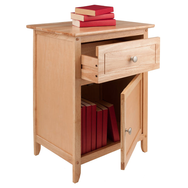 Winsome Wood Eugene Accent Table – Versatile Nightstand With Stylish Storage, Natural Wood Grain, Ready To Assemble Natural Solid ,Composite Wood 81115-winsome-wood