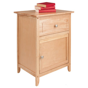 Winsome Wood Eugene Accent Table – Versatile Nightstand With Stylish Storage, Natural Wood Grain, Ready To Assemble Natural Solid ,Composite Wood 81115-winsome-wood