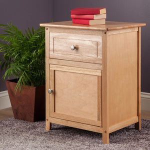 Winsome Wood Eugene Accent Table – Versatile Nightstand With Stylish Storage, Natural Wood Grain, Ready To Assemble Natural Solid ,Composite Wood 81115-winsome-wood