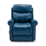 Comfort Pointe Langdon Navy Blue Leather Gel Lift Chair with Massage Navy Blue