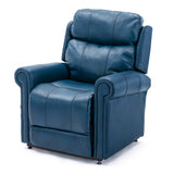 Comfort Pointe Langdon Navy Blue Leather Gel Lift Chair with Massage Navy Blue