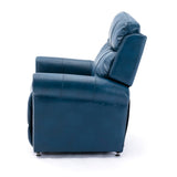 Comfort Pointe Langdon Navy Blue Leather Gel Lift Chair with Massage Navy Blue