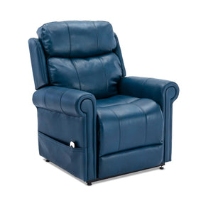 Comfort Pointe Langdon Navy Blue Leather Gel Lift Chair with Massage Navy Blue