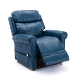 Comfort Pointe Langdon Navy Blue Leather Gel Lift Chair with Massage Navy Blue