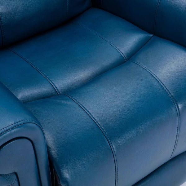 Comfort Pointe Langdon Navy Blue Leather Gel Lift Chair with Massage Navy Blue