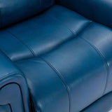 Comfort Pointe Langdon Navy Blue Leather Gel Lift Chair with Massage Navy Blue