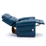 Comfort Pointe Langdon Navy Blue Leather Gel Lift Chair with Massage Navy Blue