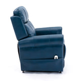 Comfort Pointe Langdon Navy Blue Leather Gel Lift Chair with Massage Navy Blue