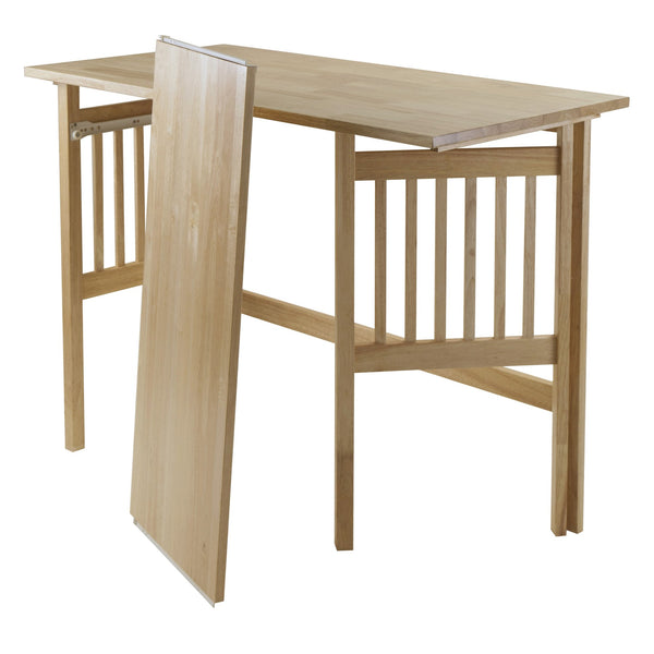 Winsome Wood Mission Foldable Computer Desk - Compact Natural Wood Design For Small Spaces & Home Office Use Natural Solid Wood 81140-winsome-wood