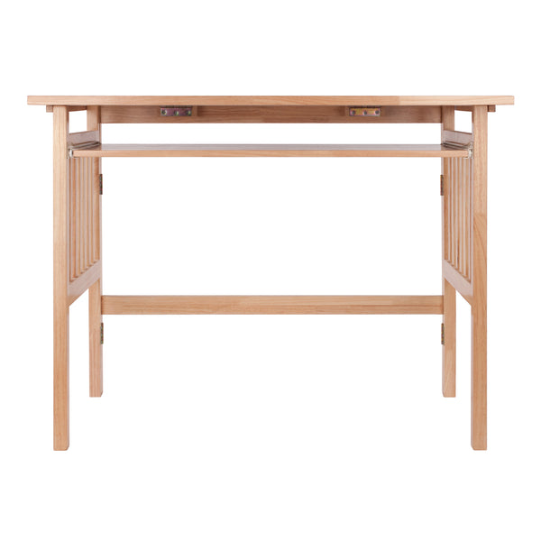 Winsome Wood Mission Foldable Computer Desk - Compact Natural Wood Design For Small Spaces & Home Office Use Natural Solid Wood 81140-winsome-wood