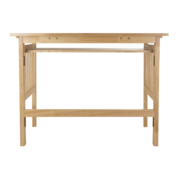 Winsome Wood Mission Foldable Computer Desk - Compact Natural Wood Design For Small Spaces & Home Office Use Natural Solid Wood 81140-winsome-wood