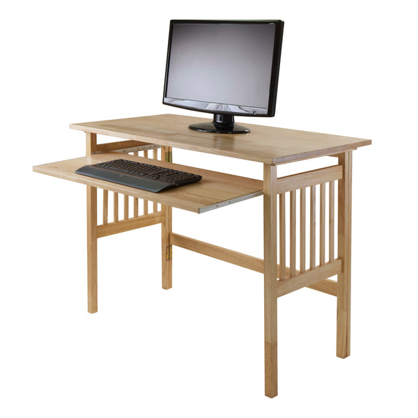 Winsome Wood Mission Foldable Computer Desk - Compact Natural Wood Design For Small Spaces & Home Office Use Natural Solid Wood 81140-winsome-wood