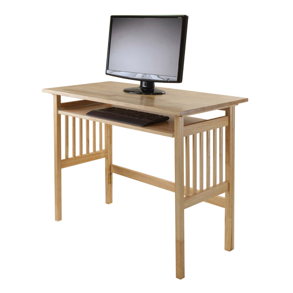 Winsome Wood Mission Foldable Computer Desk - Compact Natural Wood Design For Small Spaces & Home Office Use Natural Solid Wood 81140-winsome-wood