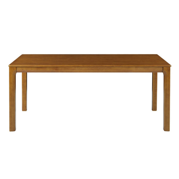 English Elm Solid Rubberwood Dining Table Thick Slab Top Seats 8 Modern Farmhouse Kitchen Walnut N768P427476W