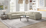 VIG Furniture Divani Casa Conrad - Modern Beige Fabric Sectional With 3 Recliners VGKVKM.856-SND