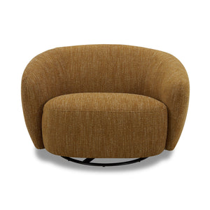 VIG Furniture Divani Casa Norris - Modern Mustard Fabric Swivel Accent Chair VGKK-KF.2823-CHR-MUS