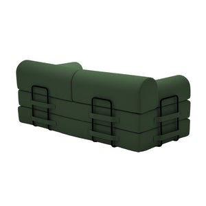English Elm Convertible Corduroy Floor Sofa Folds Flat as Sleeper Daybed for Studio Living Green W5532P438819
