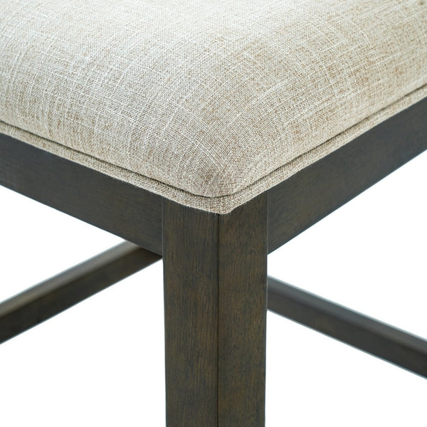 English Elm Counter Height Rubberwood Barstools Set of 2 Upholstered Seats for Kitchen Island Brown N752P377070D