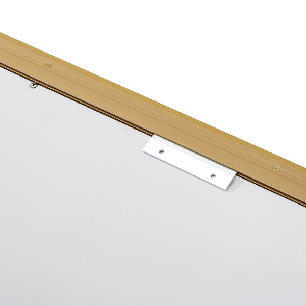 English Elm 40*30inch LED Bathroom Mirror with Beveled Edge, Front & Backlit 3-Color Dimmable IP54 Anti-Fog Gold W2091P214095