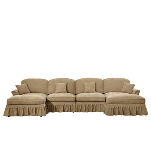 English Elm Classic U-Shape 4-Seater Modular Sectional Sofa With Customizable Styles & Cloud-Like Comfort W3041S00251