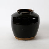 Lilys 7-9 Inches Tall Vintage Oil Pot With Black Glaze Medium (Size Vary) 8119-M