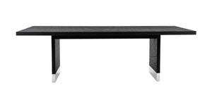 VIG Furniture Modrest Kenda - Modern Black Ash + Stainless Steel Dining Table VGVCT2355-BLK