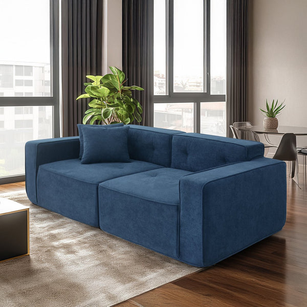 English Elm Modern Teddy Velvet Sofa – 3-Seat Full Foam Comfort, Soft Polyester-Cotton Cushions, 72H Rebound Time W1183S00015