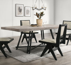 English Elm Dining Round Table 54" Diameter Rustic Warm Finish 30" Height Elegant Nailhead Style Design Black 87 L x 42 W x 6 H B2741P286620