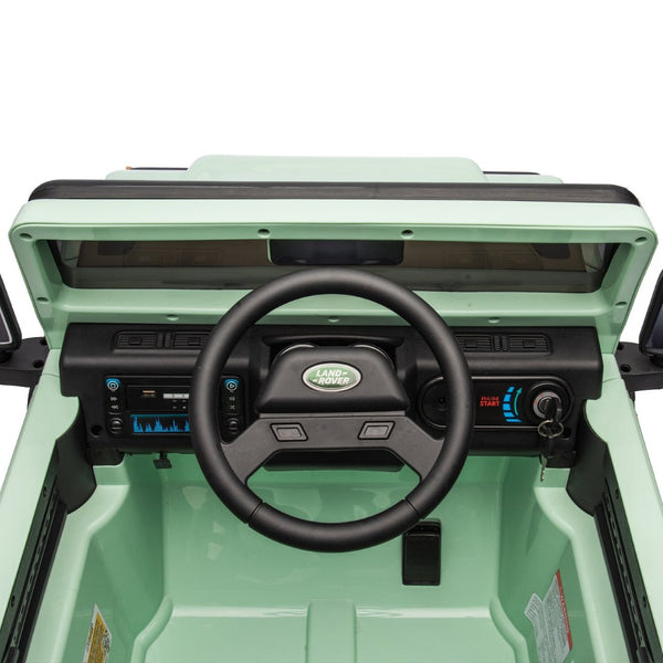 English Elm Licensed Land Rover Defender Ride on Car 24v Dual Motor with Parental Remote Green W1578P339063