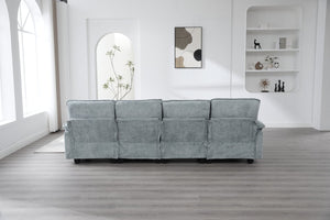 English Elm United We Win 106" U-Shaped Sectional Sofa With Ottoman, Usb Ports & Dual Side Pockets For Comfort W1568S00230-GIGA