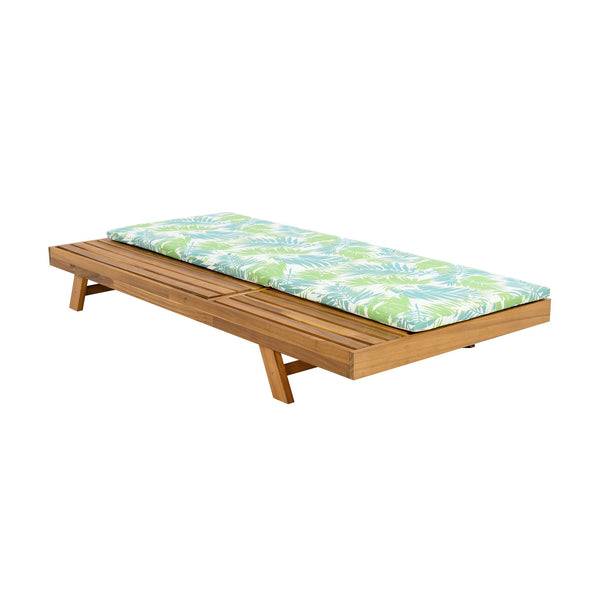 English Elm Christopher Knight Home® - Lounge Chaise Set - Acacia Wood With Water-Resistant Cushions, 4-Position Recline & Stylish Design N770P253442T_N770P253018L