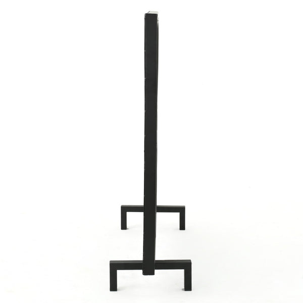 English Elm Fire Screen Handcrafted Iron Geometric Mesh Spark Guard for Modern Living Rooms 61125.00BLK