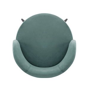 English Elm Kaya Velvet Dining Chair with Solid Elm Frame, Pleated Low Back, Gold Ring Accent, Durable 330lb Capacity Mint Green B365P397694