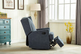 Comfort Pointe Serelda Blue Wingback Swivel Glider Recliner Indigo