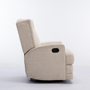 Comfort Pointe Serelda Beige Wingback Swivel Glider Recliner Beige