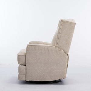 Comfort Pointe Serelda Beige Wingback Swivel Glider Recliner Beige
