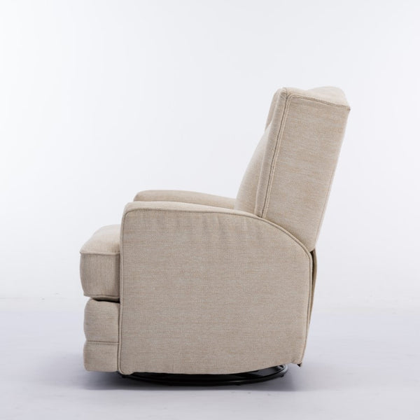 Comfort Pointe Serelda Beige Wingback Swivel Glider Recliner Beige