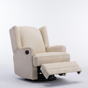 Comfort Pointe Serelda Beige Wingback Swivel Glider Recliner Beige