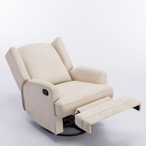 Comfort Pointe Serelda Beige Wingback Swivel Glider Recliner Beige