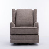 Serelda Smoke Wingback Swivel Glider Recliner