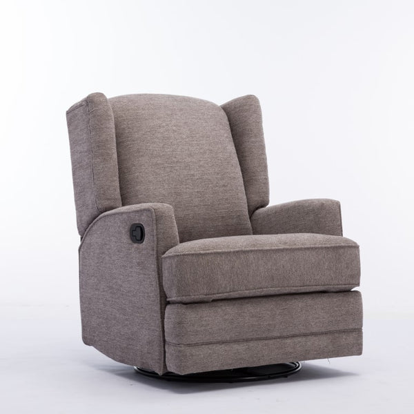 Comfort Pointe Serelda Smoke Wingback Swivel Glider Recliner Smoke